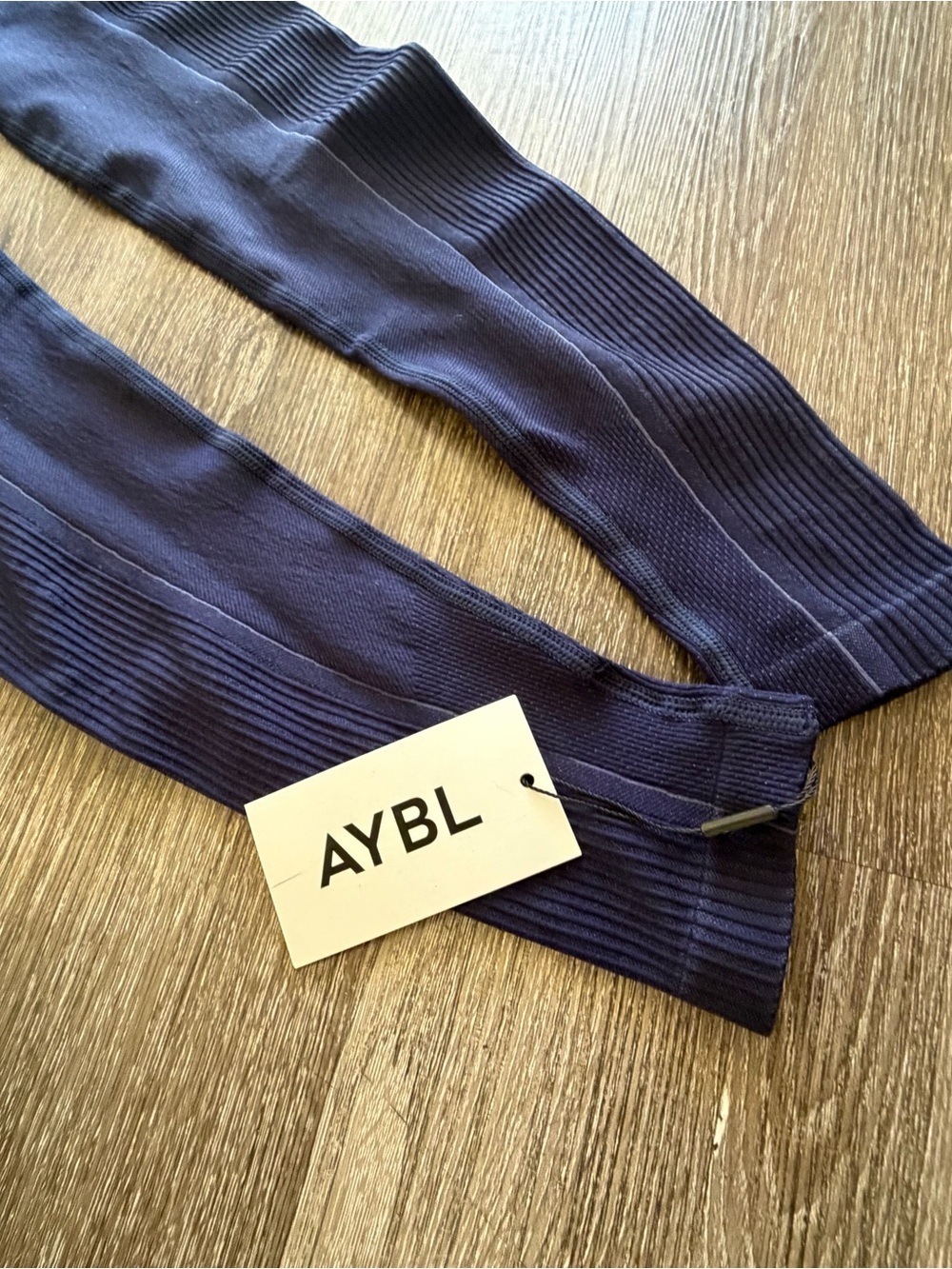 AYBL  Deep Navy Ribbed Performance Leggings - Picture 4 of 5